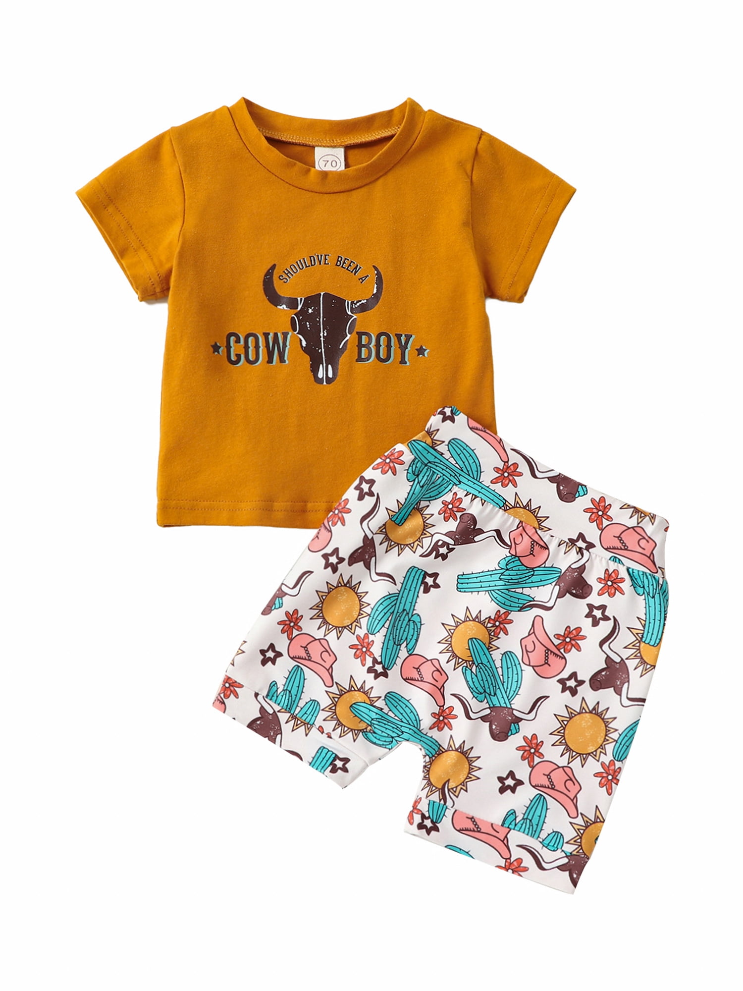 GXFC Toddler Baby Boy Summer Outfit Set Letter Print Top and Drawstring