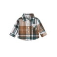 thumbnail image 1 of GXFC Toddler Baby Boys Fall Jacket Newborn Long Sleeve Button Plaid Print Outerwear Toddler Spring/Fall Lightweight Coat Top 6M-5T, 1 of 8