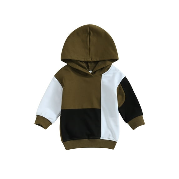 GXFC Toddler Baby Boys Girls Fall Hoodie Kids Boys Long Sleeve Contrast Color Sweatshirt Tops Children Boys Casual Autumn Pullovers 6M-4T