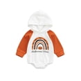 thumbnail image 1 of GXFC Toddler Baby Boys Girls Halloween Hoodie Romper Infant Long Sleeve Hooded Pumpkin Face Print One Piece Jumpsuit Newborn Boys Girls Cute Halloween Bodysuit Costume 3M-3T, 1 of 8