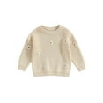 thumbnail image 1 of GXFC Toddler Baby Girls Fall Sweater Newborn Girls Long Sleeve Flower Print Pullovers Tops Children Toddler Sweatshirt Clothes 0-24M ,Winter Fall, 1 of 8
