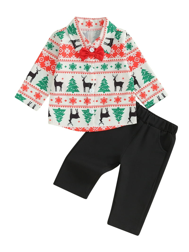 GXFC Toddler Boy Christmas Holiday Party Outfits Clothes 6M 1T 2T
