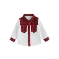 thumbnail image 1 of GXFC Toddler Boy Christmas Shirts Clothes 6M 1T 2T 3T 4T Kids Boy Long Sleeve Button Down Plaid Print Holiday Party Pullovers Tops Christmas-themed Clothing for Children Boy, 1 of 8