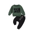 thumbnail image 1 of GXFC Toddler Boys Fall Tracksuit Outfits Set Clothes 6M 1T 2T 3T Kids Boys Long Sleeve Letter Print Sweatshirt and Elastic Waistband Sweatpants 2 Piece Casual Autumn Clothing for Children Boys, 1 of 8
