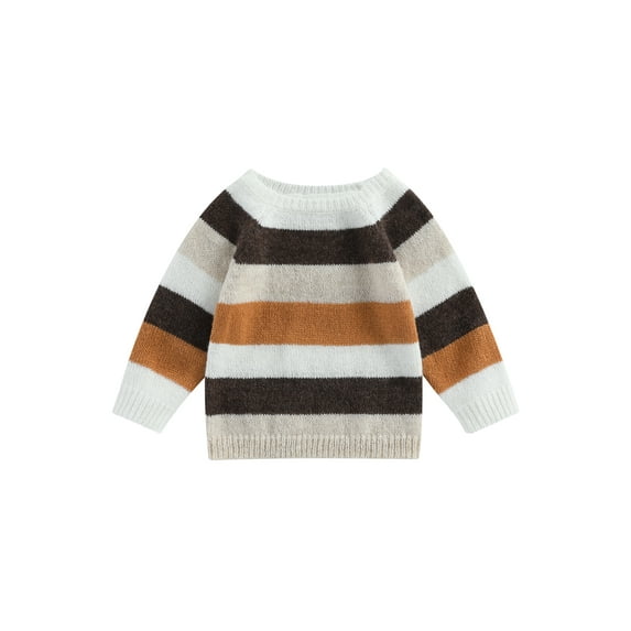 GXFC Toddler Boys Girls Sweaters 6M 1T 2T 3T 4T Kids Long Sleeve Contrast Color Knit Pullovers Tops Casual Fall Knitwear Clothes for Children Boys Girls
