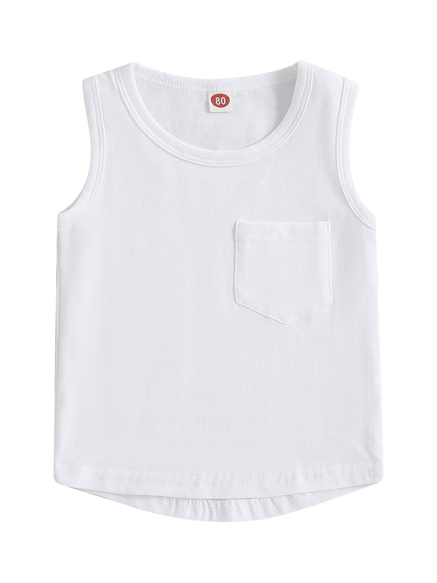 GXFC Toddler Boys Vest Kids Boys Sleeveless Solid Tank Top with Pocket
