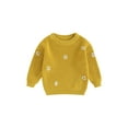 thumbnail image 1 of GXFC Toddler Girls Sweaters 6M 1T 2T 3T 4T 5T Kids Girls Long Sleeve Floral Embroidery Knit Pullovers Tops Casual Fall Knitwear Clothes for Child, 1 of 9