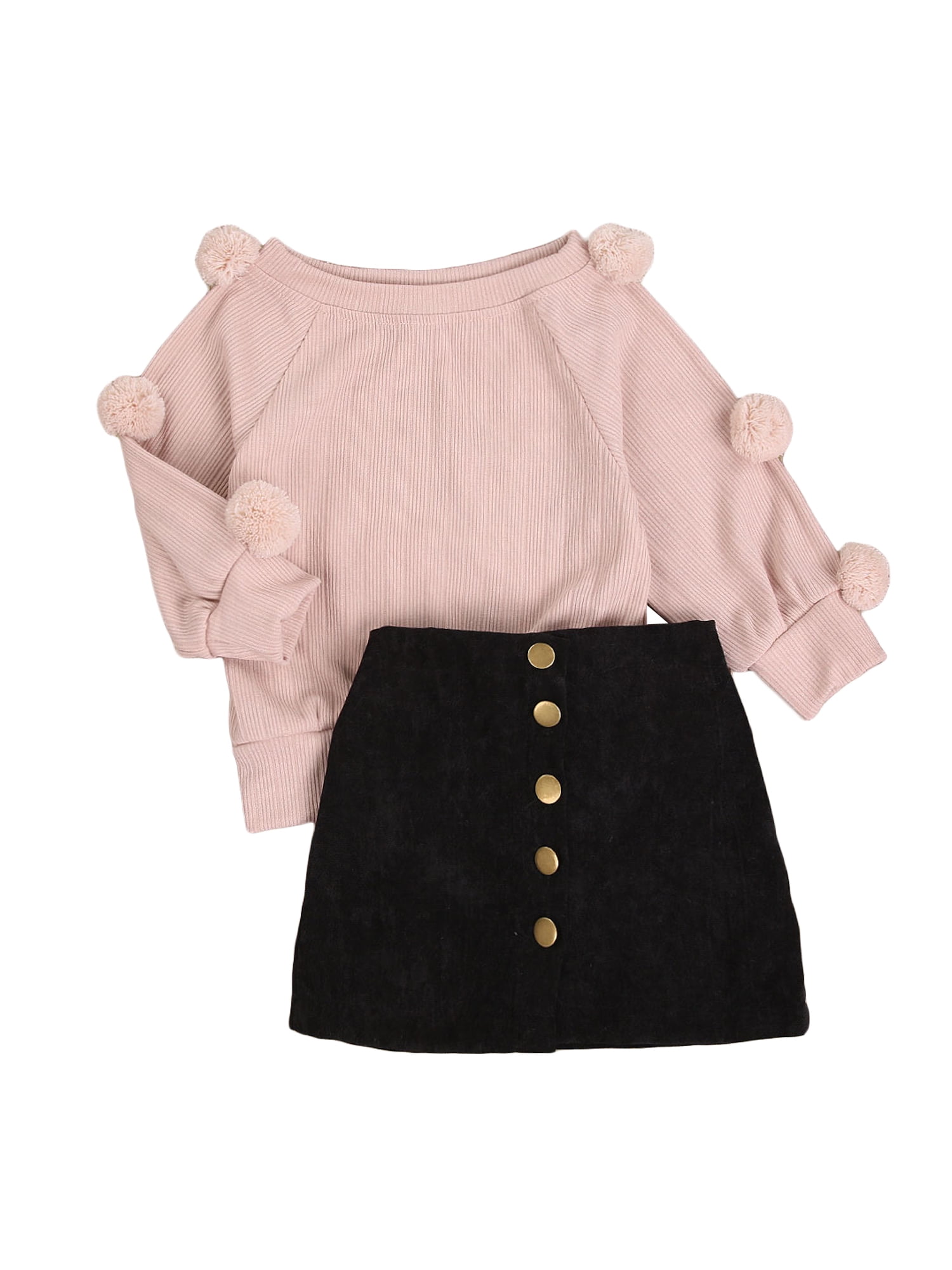 Buy Tomppy Infant Baby Girls Skirt Set Long Sleeve Ice Cream Print Knit  Sweater Tops + Pleated Skirt Toddler Kids Clothes Outfits Online at  desertcartINDIA