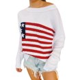 thumbnail image 1 of GXFC Women Fall Sweater Clothes Trendy Long Sleeve Flag Print Knit Pullovers Knitwear Tops Autumn Clothing for Teen Girls, 1 of 8