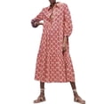 thumbnail image 1 of GXFC Womens Shirt Dress Long Sleeve Button Down Geometric Bohemian Maxi Dress Summer A-Line Beach Flowy Dress for Women Streetwear, 1 of 3