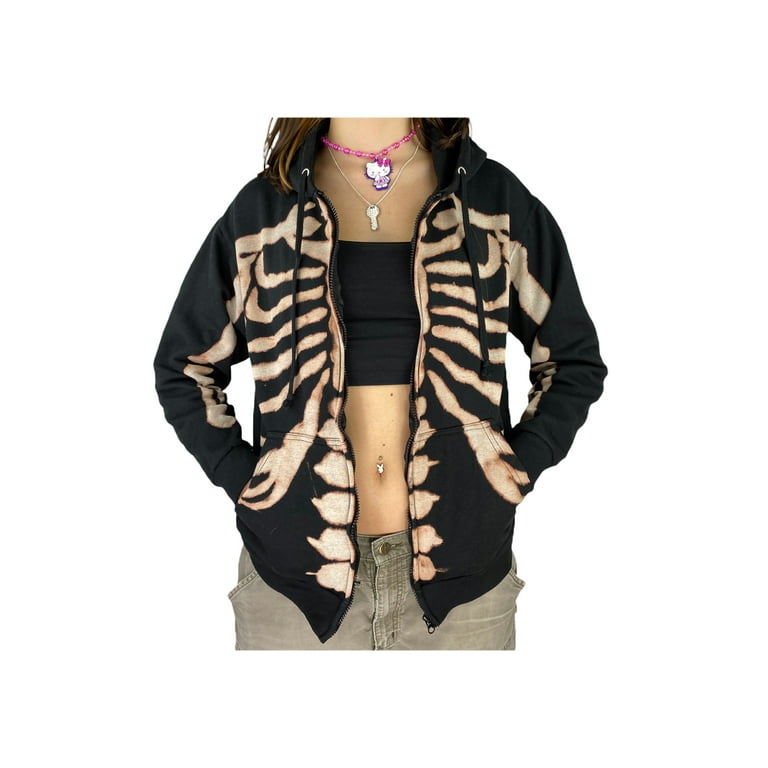 Skeleton sweatshirt top womens