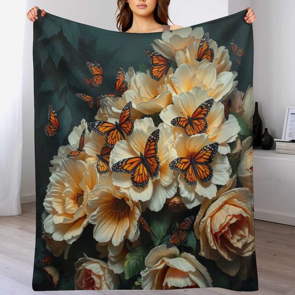 GXFCA Flowers Butterflies, winter sofa dormitory home decoration, must-have travel product. Size is 30x40 inches.