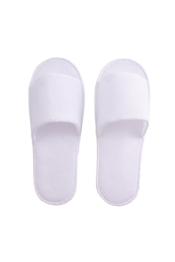 GXFCAI 1pair Disposable Travel Hotel Slippers White Towelling Closed Toe Shoes Sets Bathroom Bath Shower Accessories Washroom