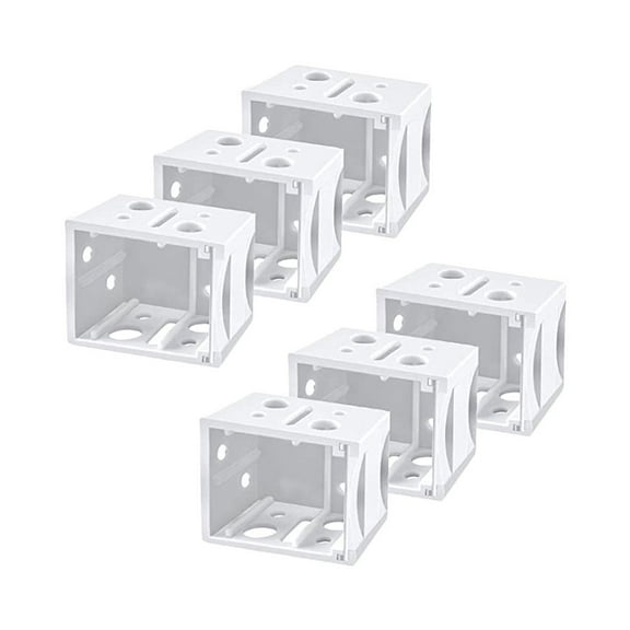 GXFCAI 6pcs Blind Brackets,1 Inch Window Blinds Headrail Holder Bracket, Mini Blinds Box Mounting Bracket, White G7L6
