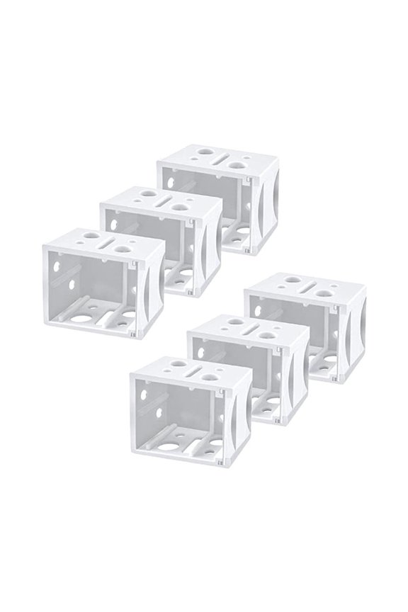 GXFCAI 6pcs Blind Brackets,1 Inch Window Blinds Headrail Holder Bracket, Mini Blinds Box Mounting Bracket, White G7L6