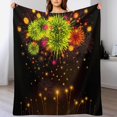 thumbnail image 1 of GXFCYellow-green fireworks show, winter sofa dormitory home decoration, must-have travel product. Size is 30x40 inches., 1 of 5
