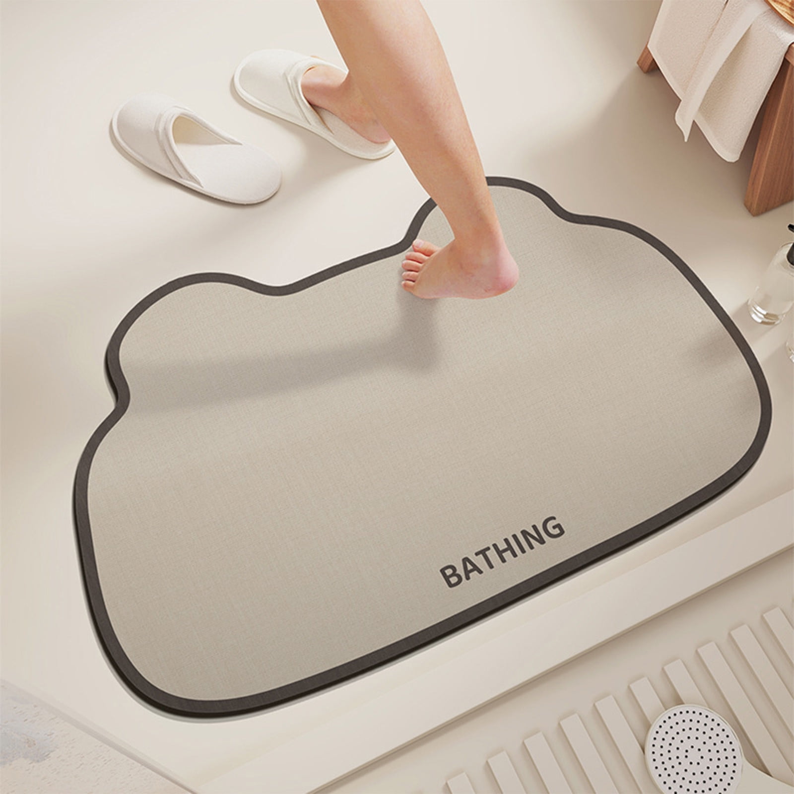 GXFMYA Non-Slip Bathroom Floor Mats - Absorbent Quick-Dry Toilet Door ...