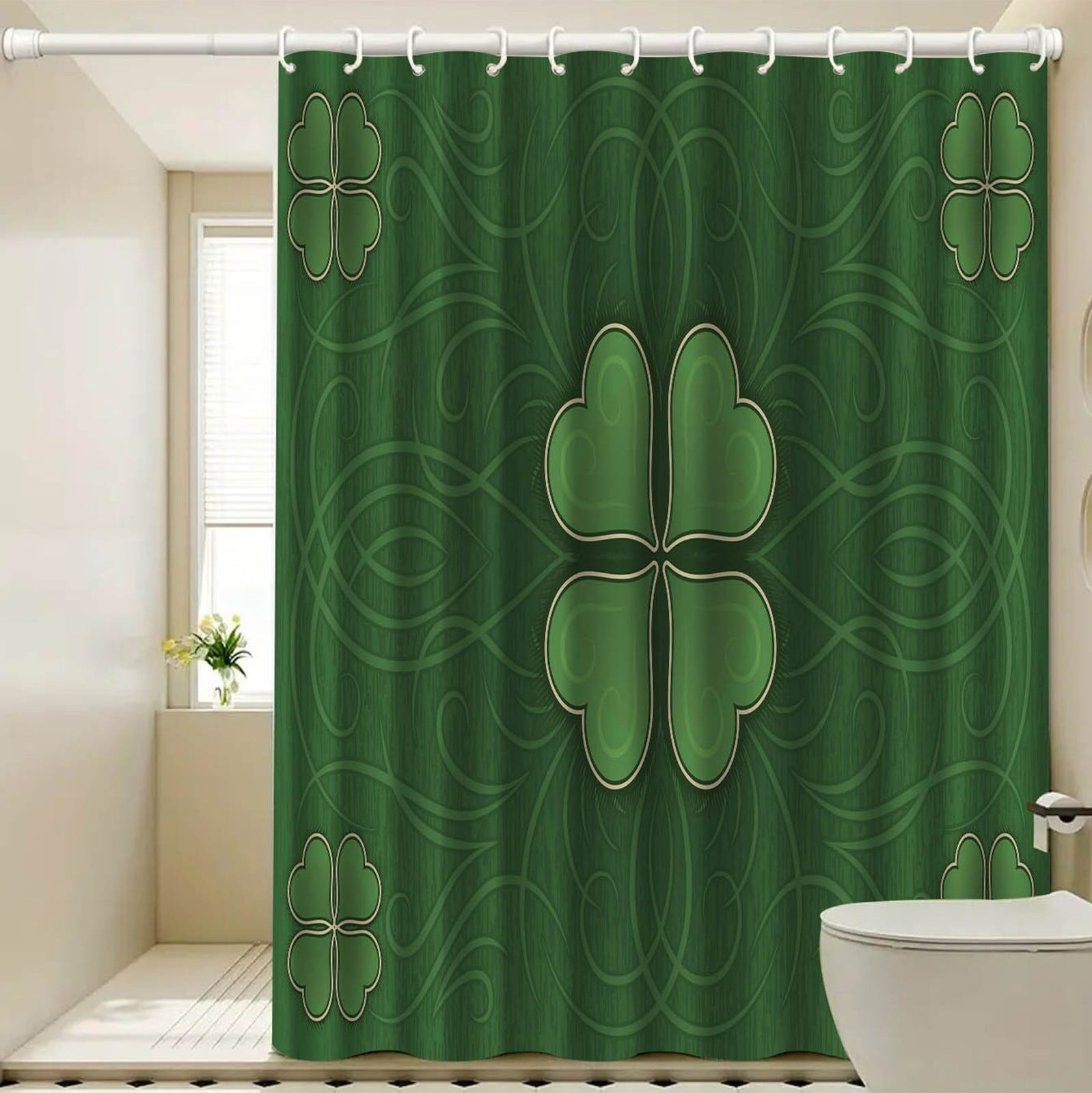GXFMYA Waterproof Shower Curtain – Polyester Bathroom Curtain for Bath ...