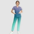 thumbnail image 1 of GXIPO Athletic Womens Scrub Sets V-Neck Scrub Top & Yogga Waistband Cargo Pants Nurse Uniform Tie Dye Workwear, 1 of 6
