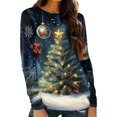 GXIPO Christmas Shirts for Women Tunic Tops Loose Fit Dressy Xmas Tree