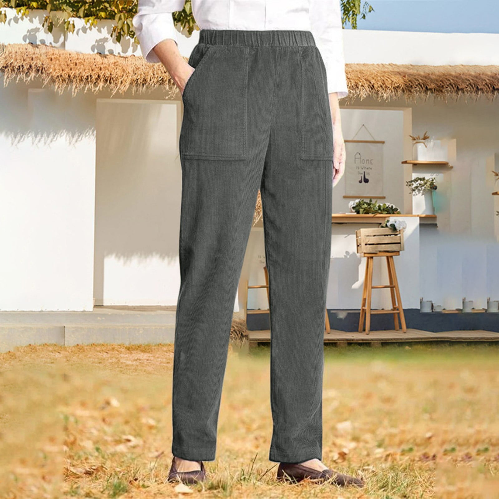 HIGHWAIST CORDUROY SLACKS (Buy2Take1FREE) main image 1