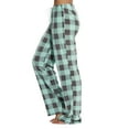 thumbnail image 1 of GXIPO Fuzzy Pajama Pants Women Fleece Buffalo Plaid Pajama Bottoms Homey Fluffy Flannel Warm Drawstring Plush Velvet Home Pants Mint Green M, 1 of 6