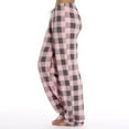 thumbnail image 1 of GXIPO Fuzzy Pajama Pants Women Fleece Buffalo Plaid Pajama Bottoms Homey Fluffy Flannel Cute Drawstring Plush Lounge Long Pants Pink M, 1 of 5