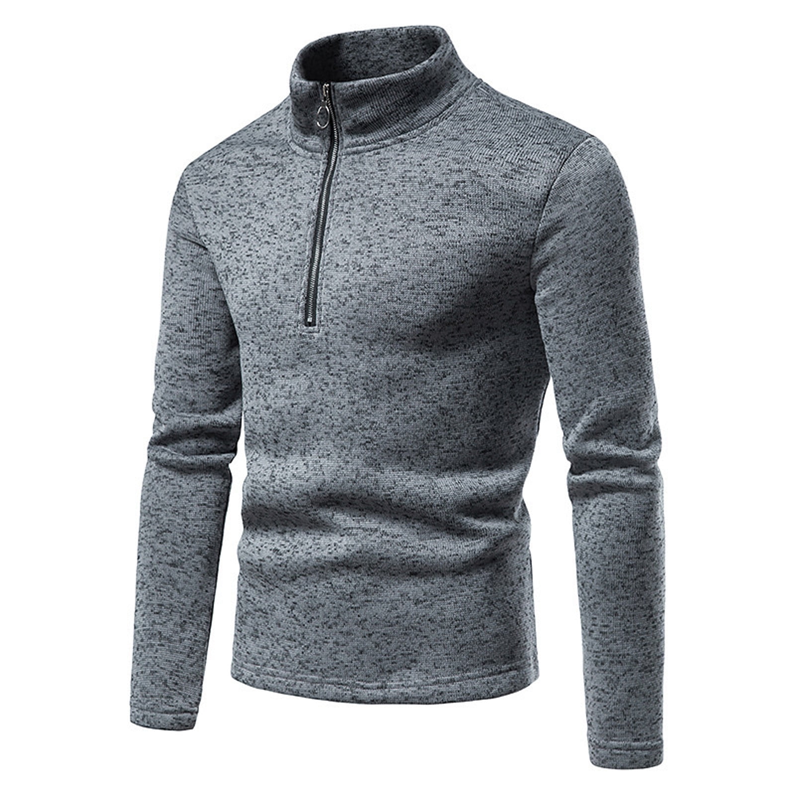 GXIPO Men's Quarter Zip Sweaters Thermal Soft Mock