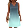 thumbnail image 1 of GXIPO Sun Dresses for Women 2025 Vacation Summer Casual Sleeveless Tank Dress Beach Cover Ups Trendy Midi Sundress Blue XL, 1 of 7