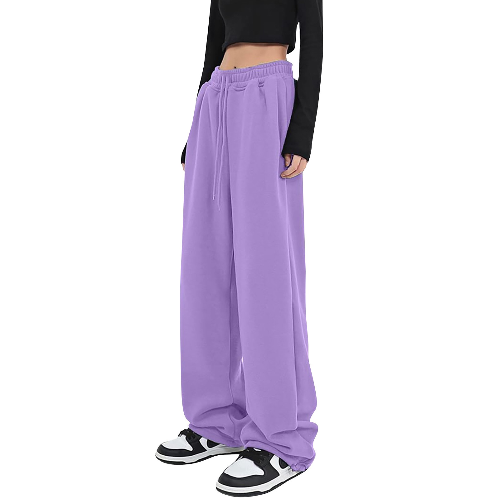 BRDFRL Women's Cargo Sweatpants Casual Elastic High Waisted Lounge