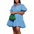 thumbnail image 1 of GXIPO Women's Cute Babydoll Off Shoulder Dresses Casual Flared Long Sleeves Loose Shirred Summer Dress Blue S, 1 of 9