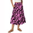 thumbnail image 1 of GXIPO Womens Summer Skirts Casual Front Button A-Line High Waisted Midi Skirt with Pockets Boho Flowy Design Pink 2XL, 1 of 5