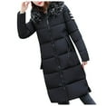 GXIPO Women's Jacket Lightweight Quilted Hooded Long Down Coat with