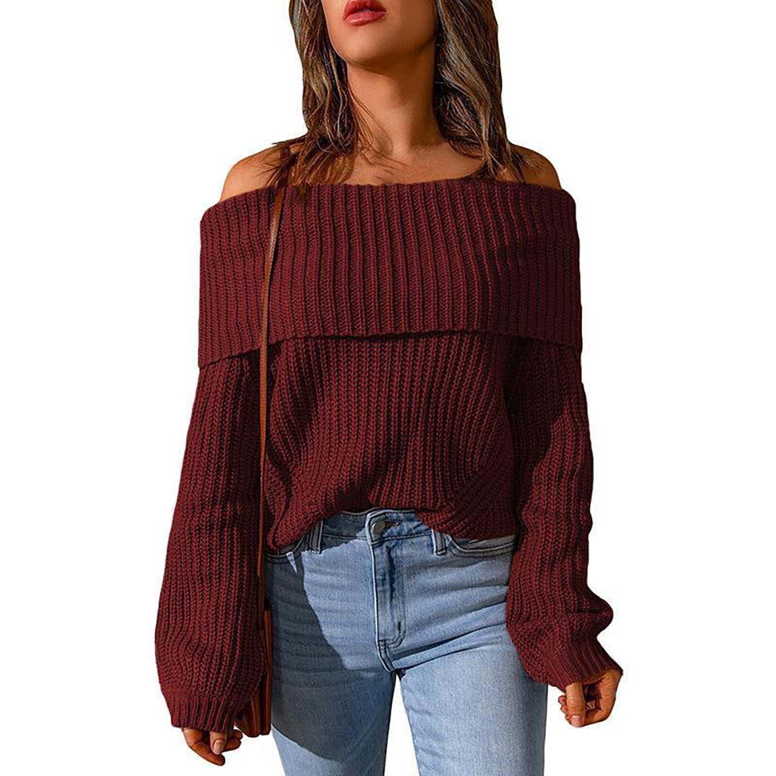 Oversized Off The Shoulder Sweater Size