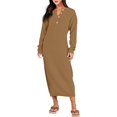BRDFRL Womens Long Sweater Dress Midi Oversized Long Sleeve Maxi