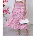 thumbnail image 1 of Womens Maxi Skirt 2025 Casual Flowy Elastic High Waist Long Skirts with Pockets Summer Beach Style Pink S, 1 of 6
