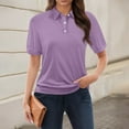 thumbnail image 1 of GXIPO Womens Polo Shirt Breathable Collared Golf Short Sleeve Lightweight Workout Tops Purple S, 1 of 5