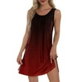 thumbnail image 1 of GXIPO Womens Summer Dresses 2025 Loose Sleeveless Sundresses Swimsuit Coverup with Pockets Floral/Plain/Eyelet Red 3XL, 1 of 9