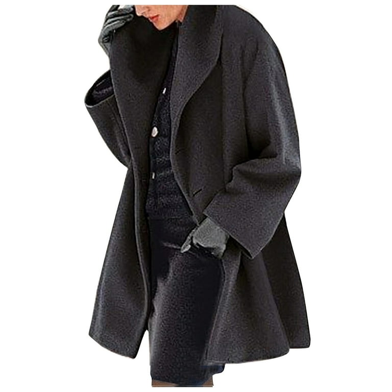Black Wool Classic Coat Winter Wool Coat 1372# Black Wool Classic Coat Winter Wool Coat 1372#