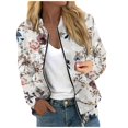 thumbnail image 1 of GXIPO Zip Up Fall Outfits for Women 2024 Jackets Long Sleeve Trendy Casual Loose Outwear with Pockets Beige S, 1 of 5