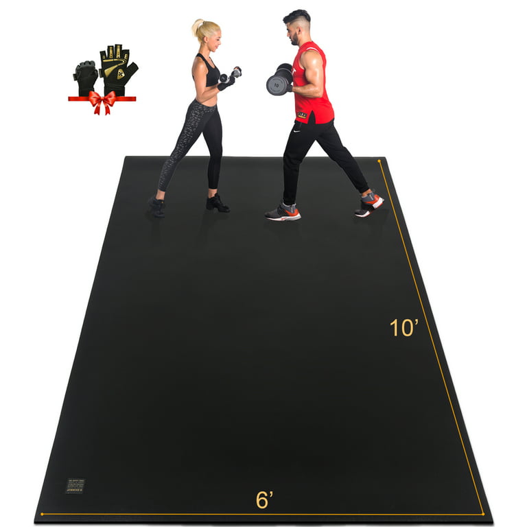 GXMMAT Extra Large Exercise Mat 10'x6'x7mm, Ultra Durable Workout Mats for  Home Gym Flooring, Shoe-Friendly Non-Slip Cardio Mat for MMA, Plyo, Jump,  All-Purpose Fitness 