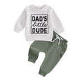 thumbnail image 1 of GXWEA 2 Year Old Boy Clothes Infant Boy Solid Color Outfit Long Sleeve Sweatshirt + Elastic Waist Pants Set（2-3 Years,Grey）, 1 of 7
