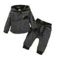 thumbnail image 1 of GXWEA 2T Boys Clothes Toddler Boy Jeans Toddler Baby Boy Clothes Infant Newborn Boy Outfit Long Sleeve Hoodie Sweatshirt Pants Fall Winter Clothes Set A5 sets Blue 18-24 Months, 1 of 8