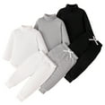 thumbnail image 1 of GXWEA 2T Boys Clothes Toddler Boy Sets Toddler Boy Clothes Long Sleeve Sweatsuits Tops And Pants Boys Fall Winter Outfits Set 12-18 Months, 1 of 5