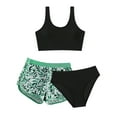 thumbnail image 1 of GXWEA 3 PCS Girls Bathing Suits Size 10-12 Girls Plus Size Swimsuits 18-20 Kids Xxl Girls 3 Piece Bathing Suit Summer Racerback Swimsuit With Shorts Beach Tankini Sets Light Green 16-17 Years, 1 of 3