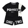 thumbnail image 1 of GXWEA 3T Boy Clothes 5T Boy Clothes Toddler Baby Boy Short Sleeve Shirt & Casual Shorts Set Summer Outfits Clothes Black 12-18 Months, 1 of 9