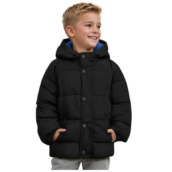 GXWEA 3T Winter Coat Winter Coats For Boys Kids Boy'S Winter Coat Windbreaker Warm Cotton Jacket Outdoor Coats With Hood