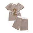 thumbnail image 1 of GXWEA Baby Boy Spring Clothes 2T Boy Clothes Toddler Boy Clothes Summer Outfits Kids Short Sleeve T-Shirt And Shorts, 1 of 9
