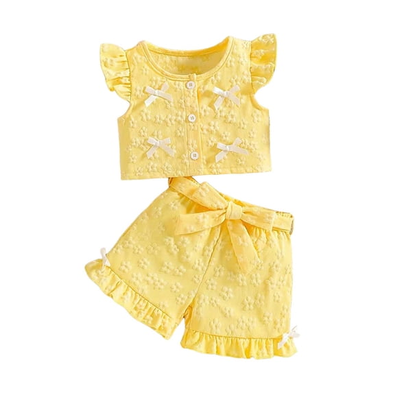 GXWEA Baby Clothes For Girls Toddlers Girls Clothing Baby Girls And Toddler Sleeveless Tank Top And Shorts 2-Piece Set