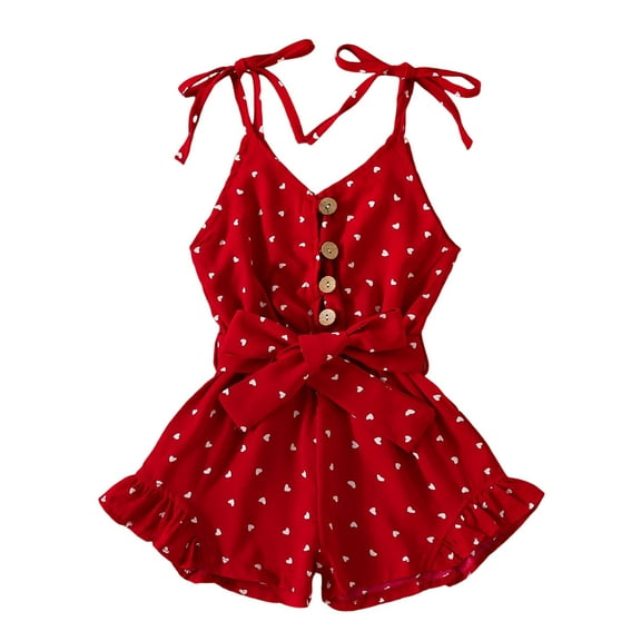 GXWEA Baby Girl Rompers 18-24 Months 4T Rompers For Girls Toddler Girl Clothes Baby Strap Sleeveless One Piece Romper Casual Summer Jumpsuit